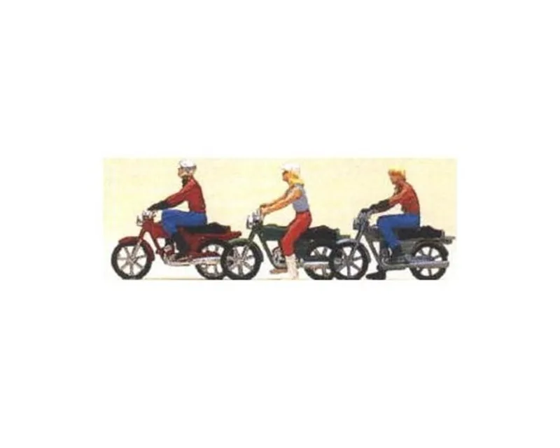 Preiser 10126 1/87 Ölçek motorsiklet sürücüleri Figürleri