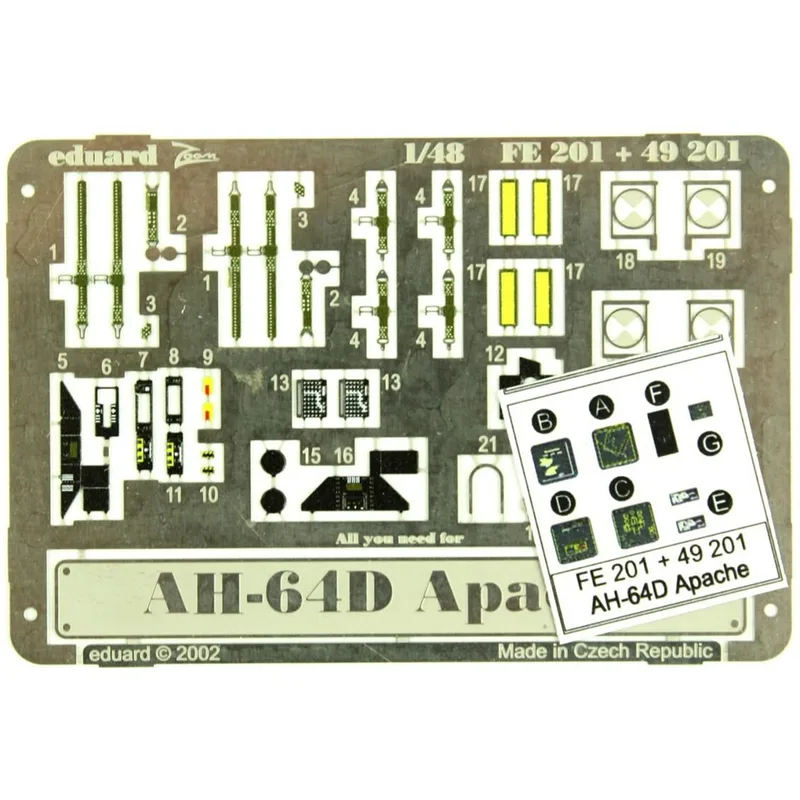 EDUARD 49201 1/48 AH-64D DETAY SETİ