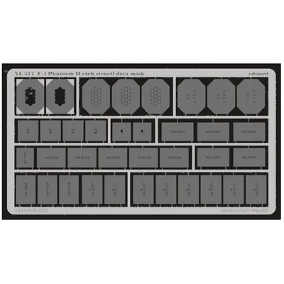 EDUARD XL517 1/32 F-4 etch stencil data mask -etch