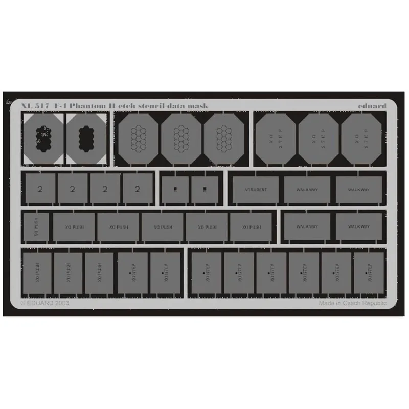 EDUARD XL517 1/32 F-4 etch stencil data mask -etch