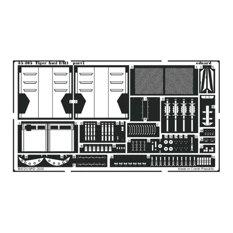 EDUARD 35305 1/35 Tiger I Ausf.E/H1 Maket Detay Se
