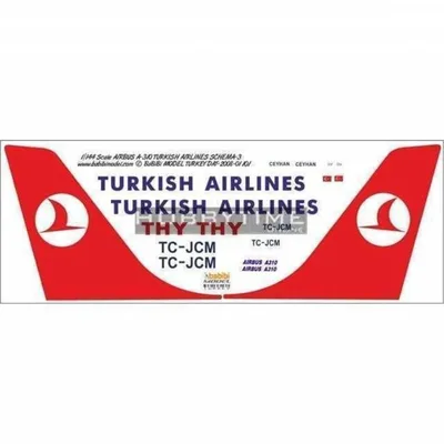 Babibi DAT01101 1/144 Thy, Airbus A310, Dekal Çıkartma