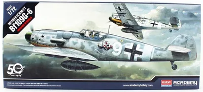 Academy 12467 1/72 Messerschmitt Bf 109 G-6 Savaş Uçağı Demonte Plastik Maketi