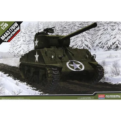 Academy 13500 1/35 Amerikan Kara Kuvvetleri M4A3 76mm Sherman Orta Tankı Demonte Plastik Maketi