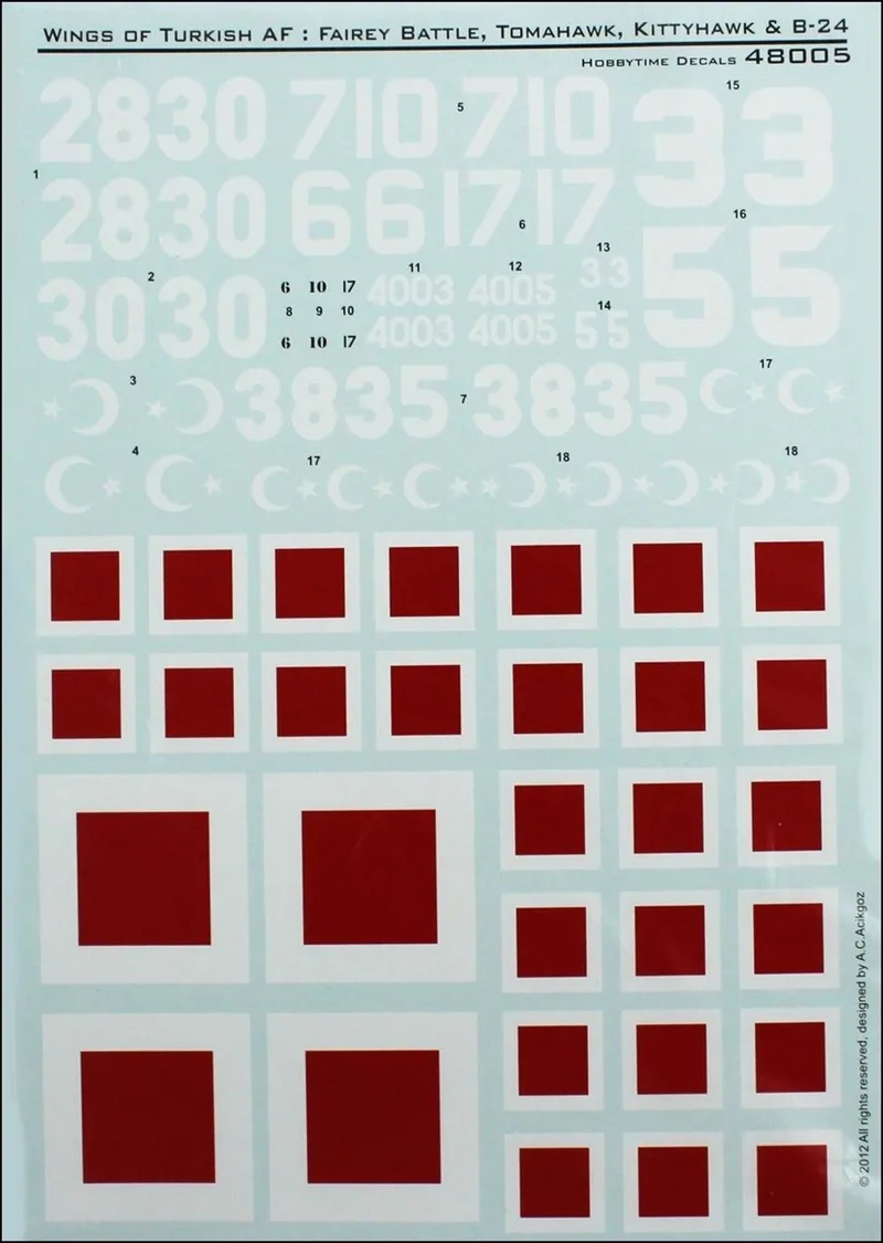 48005 1/48 KITTY AND TOM HAWK DECALS