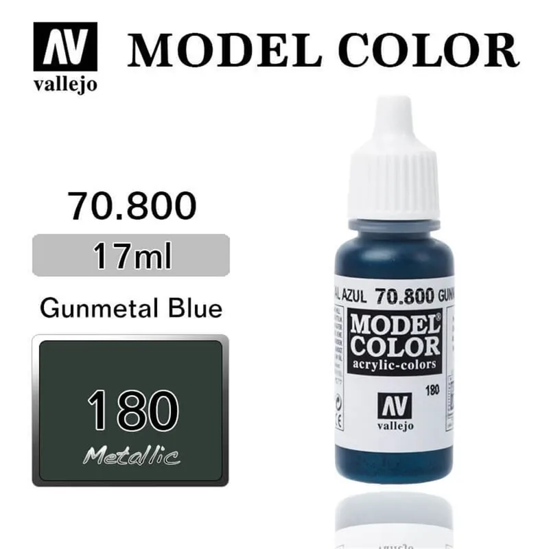 Vallejo 70800 17 ml. (180) Gunmetal Blue, Model Color Serisi Model Boyası
