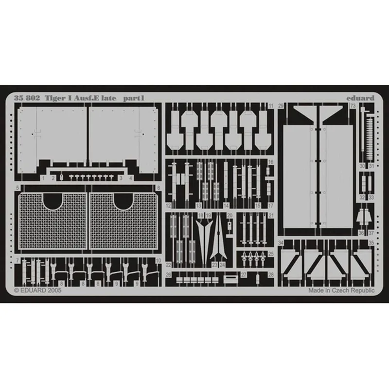 EDUARD 35802 1/35 Tiger I Ausf.E late FOR AFV 3579