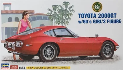 Hasegawa SP366 52166 1/24 Ölçek Toyota 2000GT, Manken Figürlü Otomobil Plastik Model Kiti