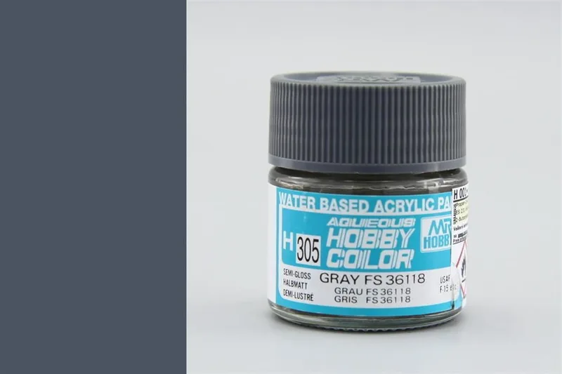 Gunze H305 10 ml. Gray FS 36118, Aqueous Serisi Maket Boyası