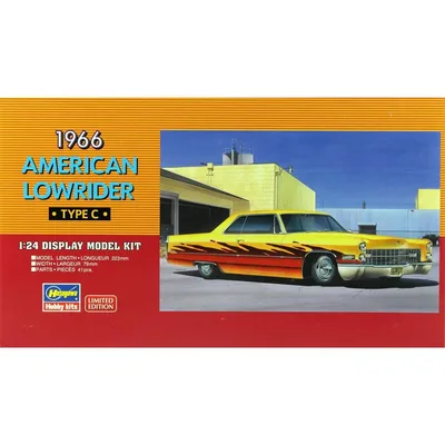 Hasegawa 20376 1/24 Ölçek 1966 American Lowrider Type C (Limited Edition) Otomobil Plastik Model Kiti