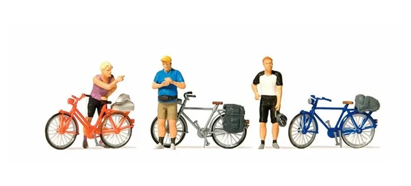 Preiser 10644 1/87 Ölçek stehende radfahrer in sportli Figürleri