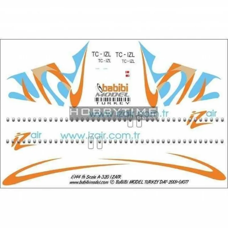 Babibi DAT01077 1/144 Iz Air, Airbus A320, Dekal Çıkartma