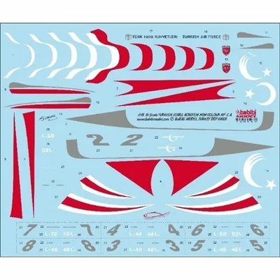 Babibi DDT01008 1/48 Turkish Stars Acroteam New Color NF, Dekal Çıkartma