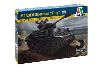 Italeri 6529S 1/35 M4A3E8 Sherman (Fury) Tank Demonte Plastik Maketi