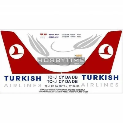 Babibi DAT01024 1/144 Thy, Airbus A310, Dekal Çıkartma