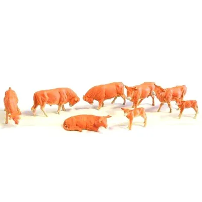 Preiser 14409 1/87 Ölçek inekler (kahverengi) figürleri - 30 ade Figürleri