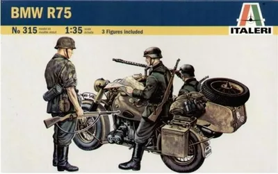 Italeri 0315S 1/35 Bmw R75 Sepetli Motosiklet Demonte Plastik Maketi