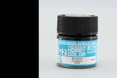 Gunze H002 10 ml. Black, Aqueous Serisi Maket Boyası