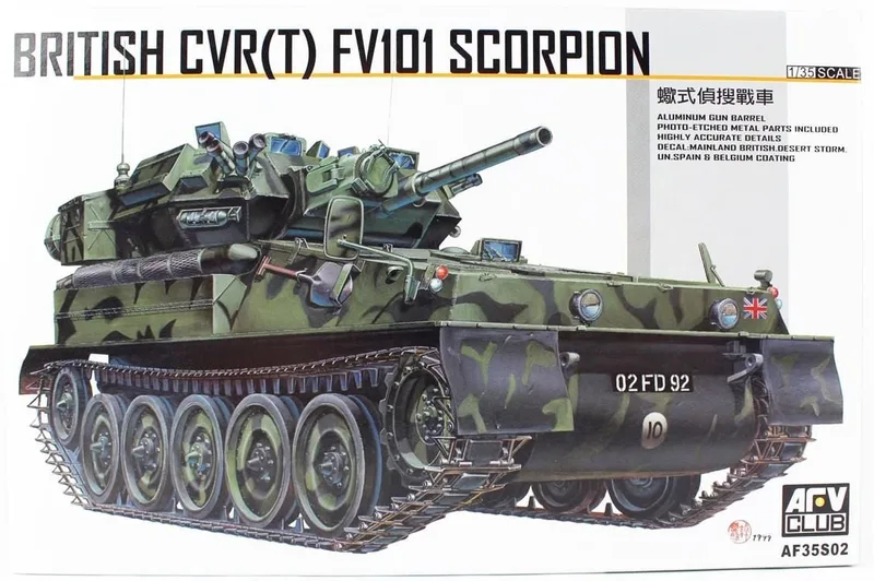 AFV Club AF35S02 1/35 FV101 UK SCORPION Tankı Demonte Plastik Maketi