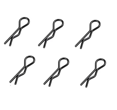 Body Pin 8mm 1/10 Black (6 pcs)