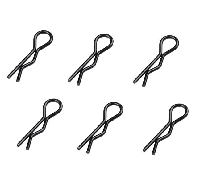 Body Pin 8mm 1/10 Black (6 pcs)