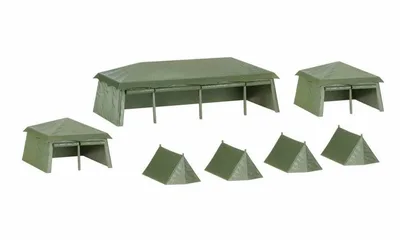 Herpa 745826 1/87 Ölçek Askeri Çadırlar, 7 Adet