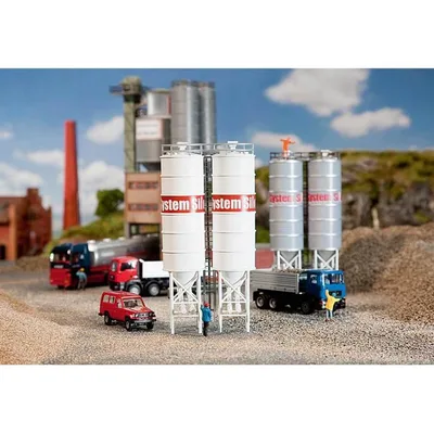 Faller 130476 1/87 Endüstriyel Silo ( 2 Adet ) Demonte Plastik Maketi