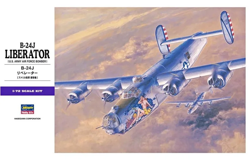 Hasegawa E29 01559 1/72 Ölçek B-24J Liberator Savaş Uçağı Plastik Model Kiti