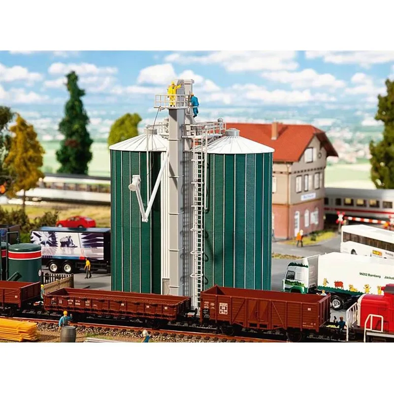 Faller 120260 1/87 İkili Silo Demonte Plastik Maketi