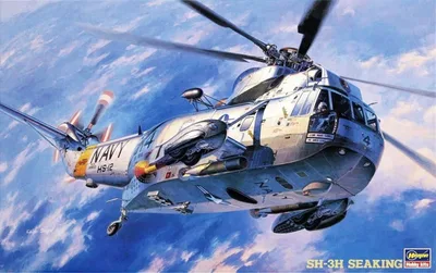 Hasegawa PT1 07201 1/48 Ölçek Sikorshy SH-3H Seaking Helikopter Plastik Model Kiti