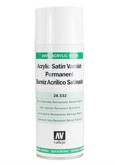 Vallejo 28532 400 ml. Yarı Mat Vernik, Sprey Model Boyası