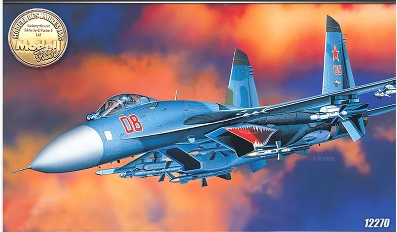 Academy 12270 1/48 SU-27 Flanker B Savaş Uçağı Demonte Plastik Maketi