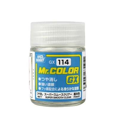 Gunze GX114 18 ml. Flat, Super Smooth Clear, Mr.color Serisi Model Boyası