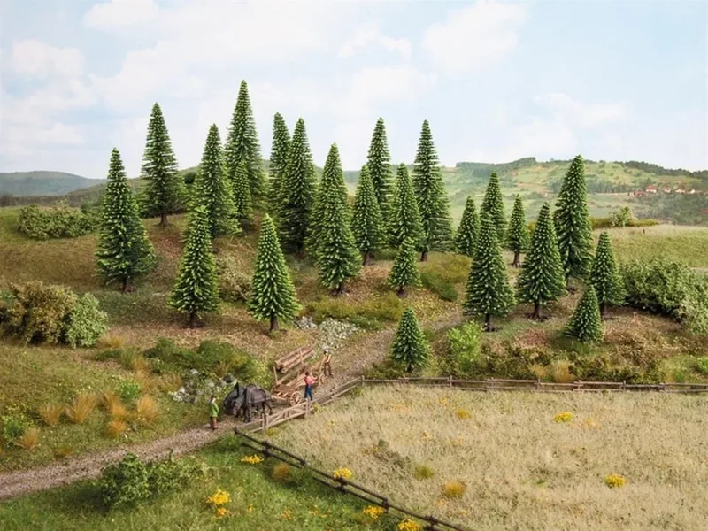 Noch 26827 Model Ladin Ağaçları, 10 Adet, 16-19 cm. Diorama Malzemesi