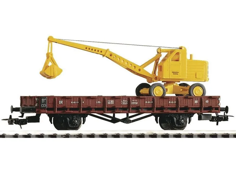 54128 1/87 FLAT CAR R61 W EXCAVATOR DR III