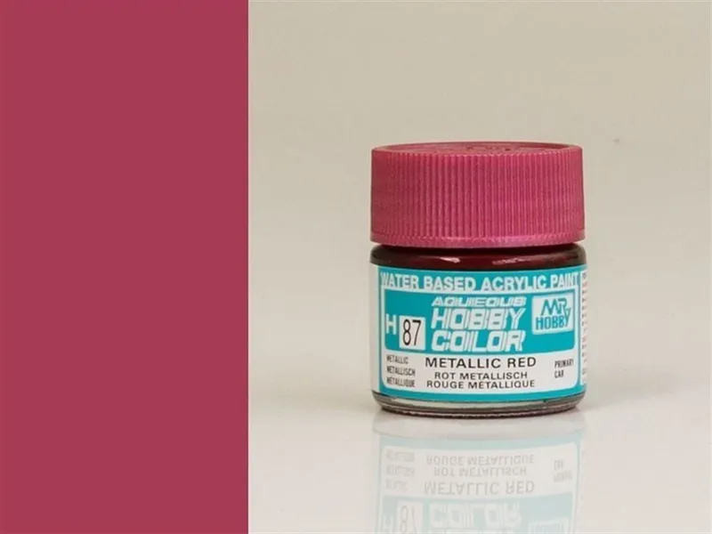 Gunze H087 10 ml. Metallic Red, Aqueous Serisi Maket Boyası