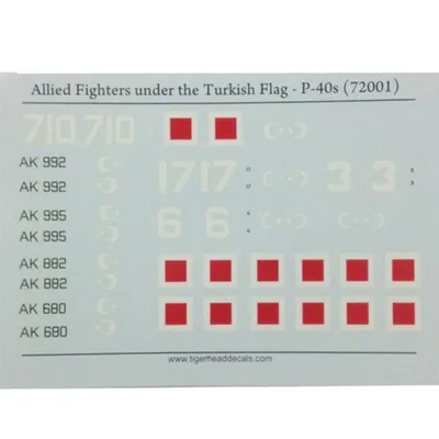 72001 1/72 Allied Fighters under the Turkish Flag