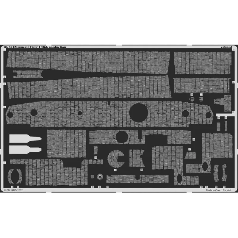 EDUARD 35521 1/35 Zimmerit Tiger I Mid. Production