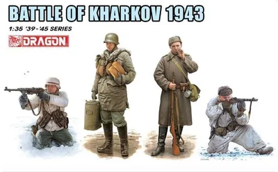 Dragon 6782 1/35 Ölçek Kharkov Savaşı (1943) Asker Figürleri Plastik Model Kiti