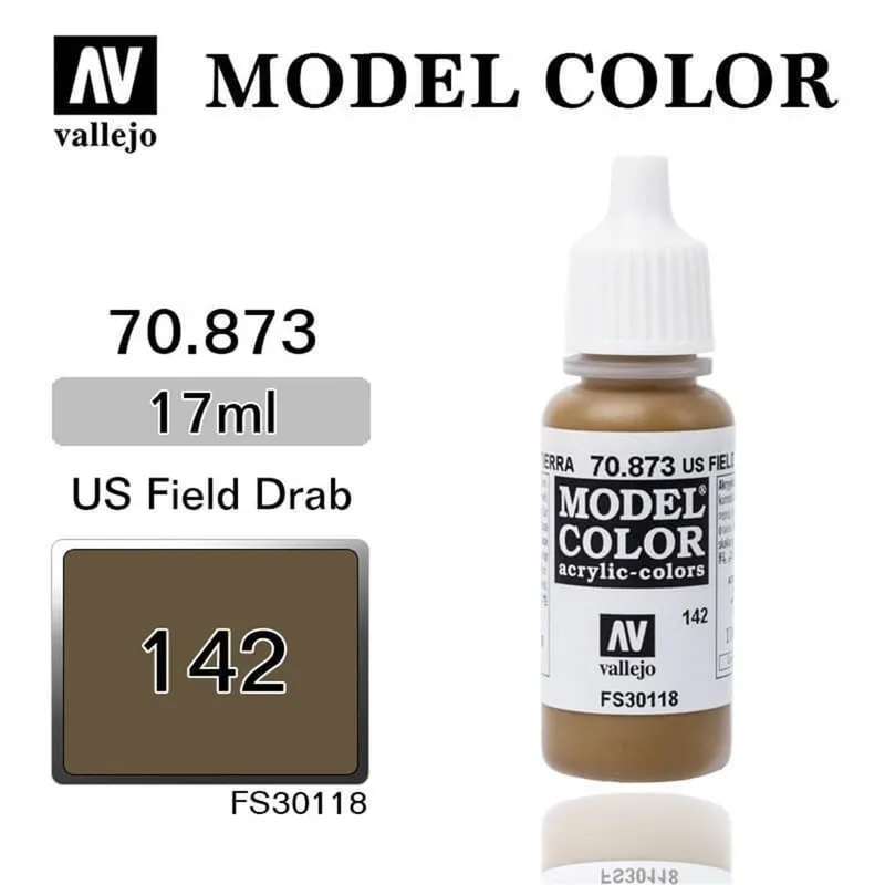 Vallejo 70873 17 ml. (142) Us Field Drab-Matt, Model Color Serisi Model Boyası