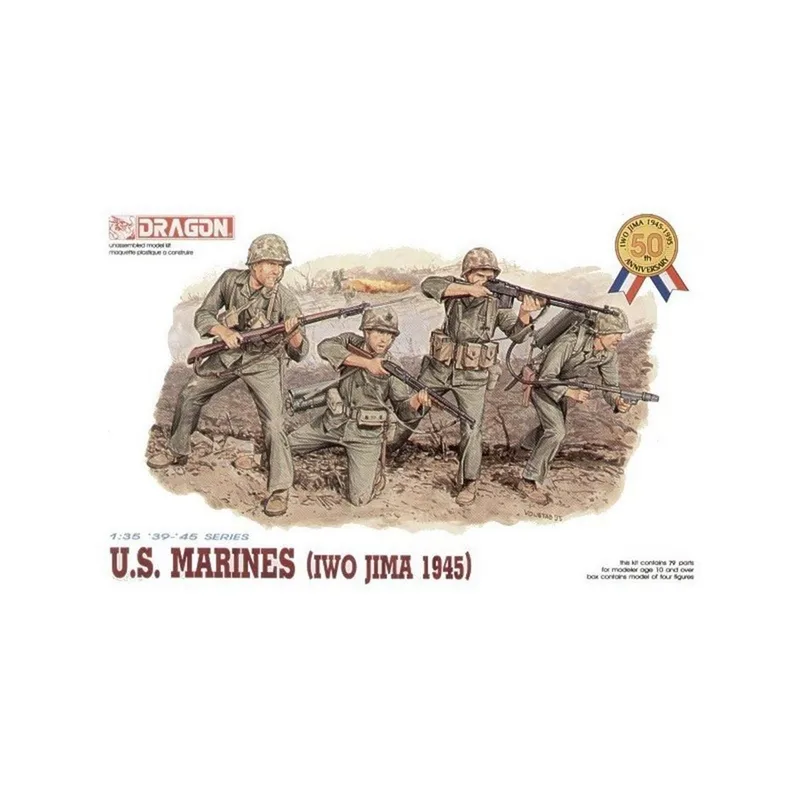 Dragon 6038 1/35 ABD Deniz Piyadeleri Asker Figür Maket Seti Iwo Jima 1945