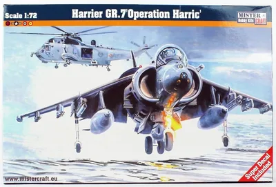 Mistercraft D094 1/72 Harrier GR.7 (Operation Harric) Savaş Uçağı Demonte Plastik Maketi