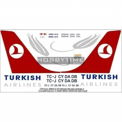 Babibi DAT01024 1/144 Thy, Airbus A310, Dekal Çıkartma