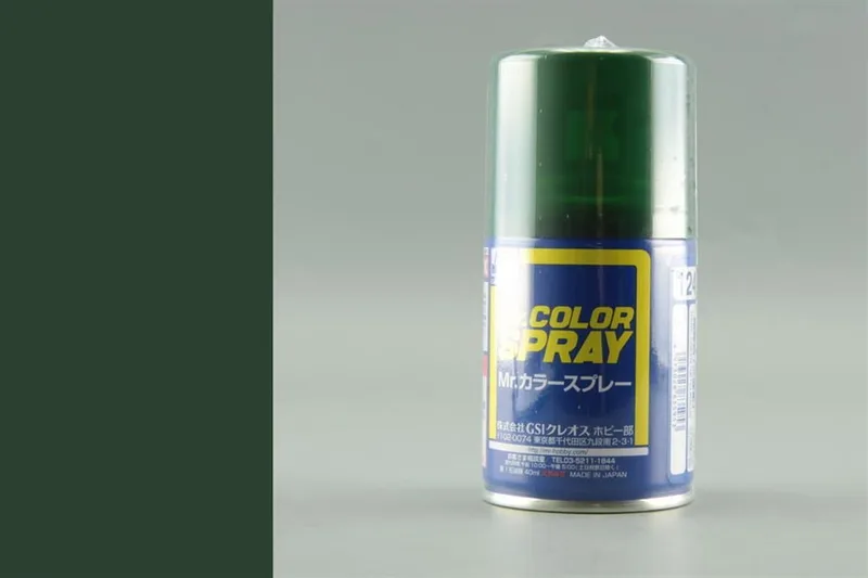 Gunze S124 100 ml. Dark Green (Mitsubishi), Sprey Mr.Color Serisi Maket Boyası