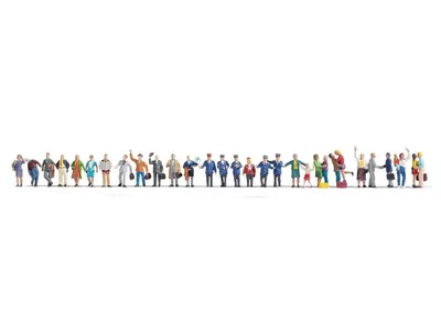 Noch 16041 1/87 İstasyon Yolcu ve Görevlileri-A Figür Seti - 30 Adet