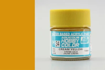 Gunze H034 10 ml. Cream Yellow, Aqueous Serisi Maket Boyası