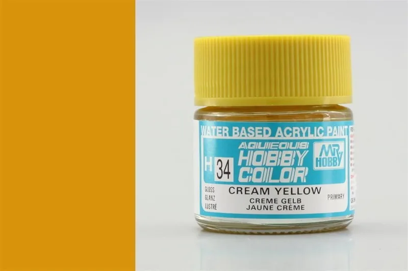 Gunze H034 10 ml. Cream Yellow, Aqueous Serisi Maket Boyası