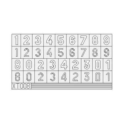 EDUARD XT008 1/35 German Numbers Medium Maket Deta