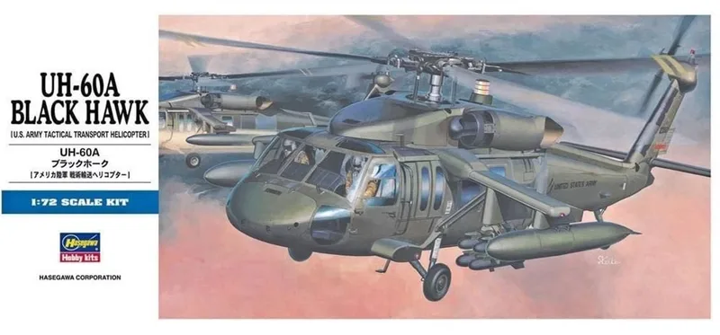 Hasegawa D3 00433 1/72 Ölçek UH-60A Black Hawk Helikopter Plastik Model Kiti