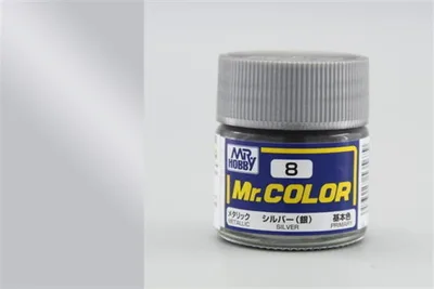 Gunze C008 10 ml. Silver, Mr.Color Serisi Maket Boyası